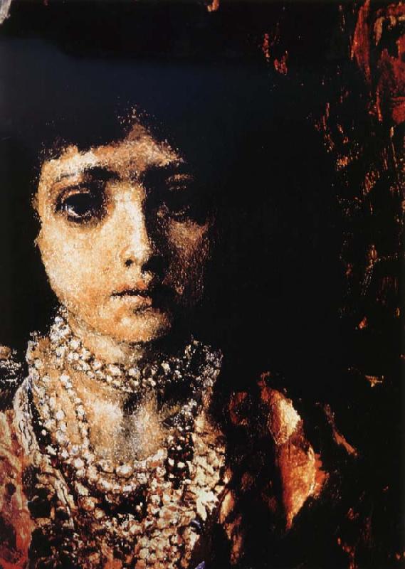 Mikhail Vrubel The Girl in front of Rug oil painting image